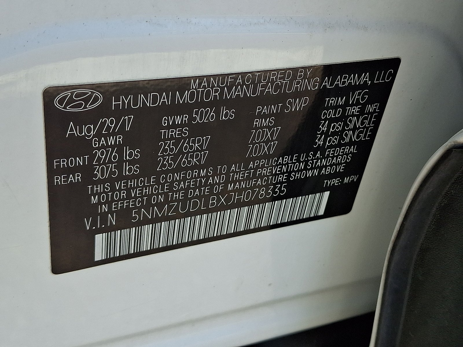 2018 Hyundai Santa Fe Sport 2.4L