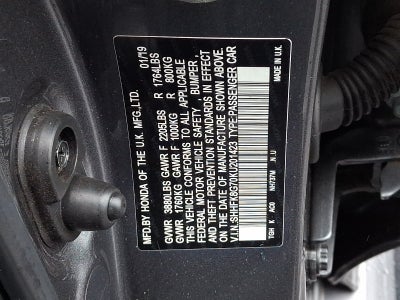 2019 Honda Civic Type R Touring