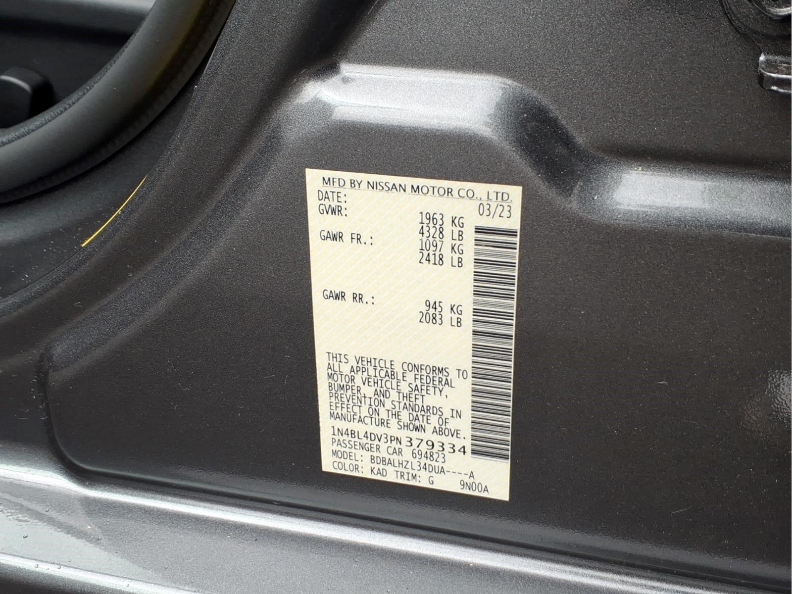 2023 Nissan Altima 2.5 SV