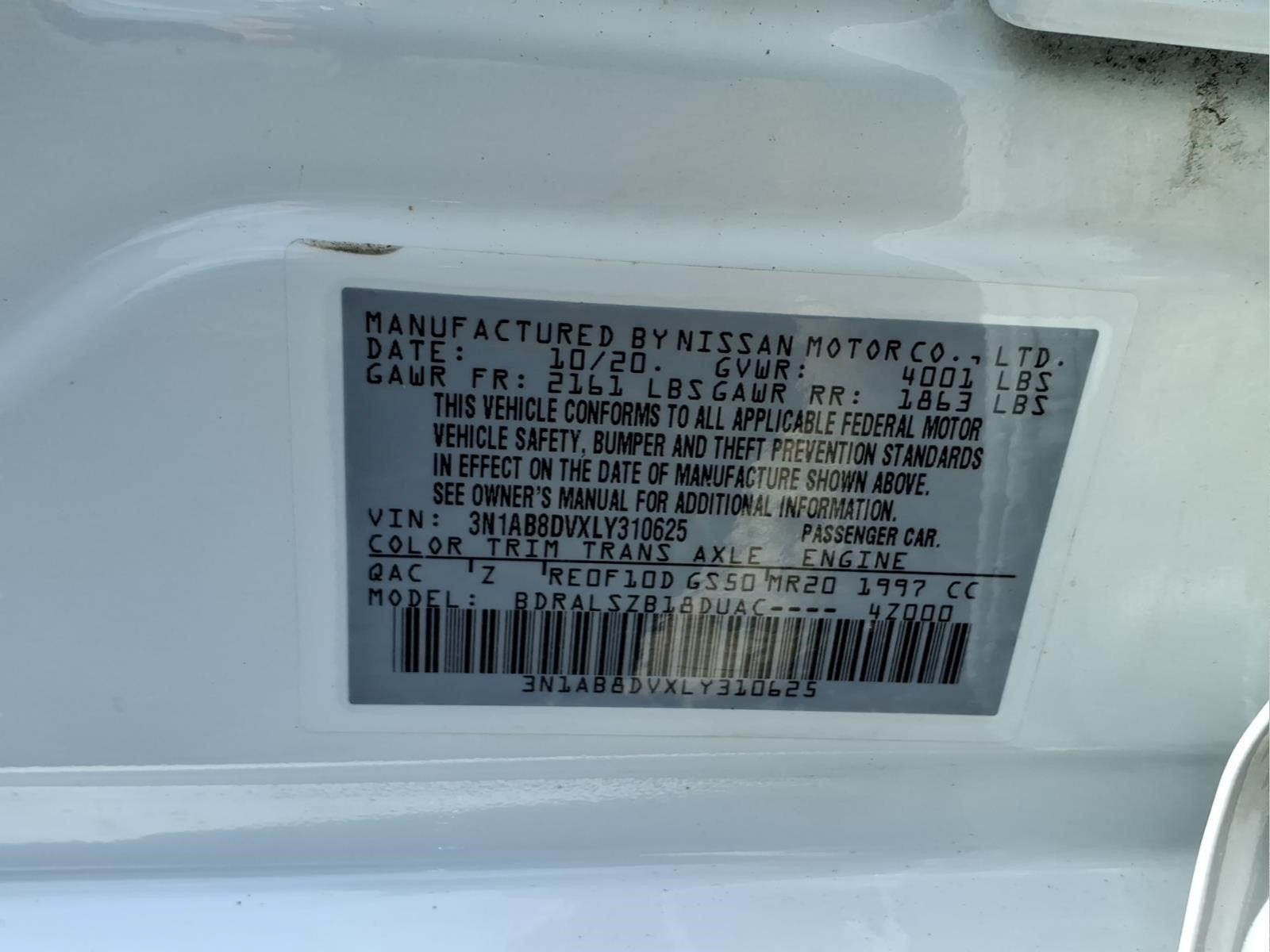 2020 Nissan Sentra SR