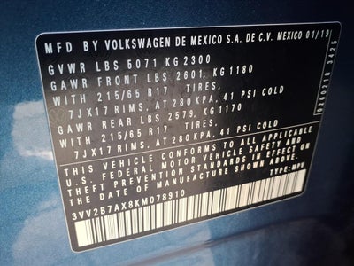 2019 Volkswagen Tiguan SE 4Motion