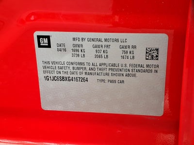 2016 Chevrolet Sonic LT Auto