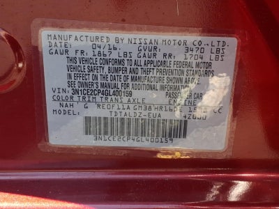 2016 Nissan Versa Note SV