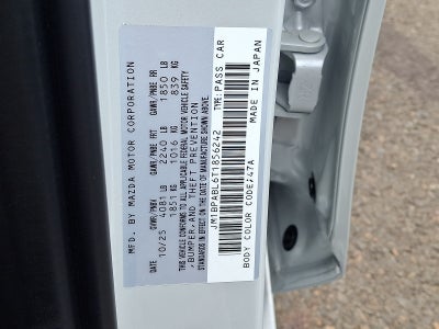 2026 Mazda Mazda3 Sedan 2.5 S Select Sport