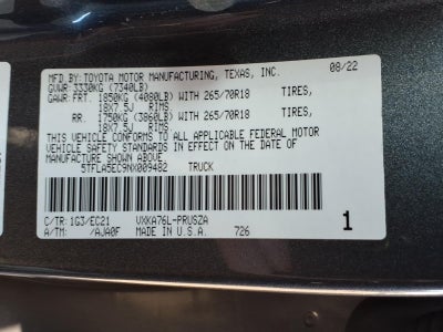 2022 Toyota Tundra 4WD SR5