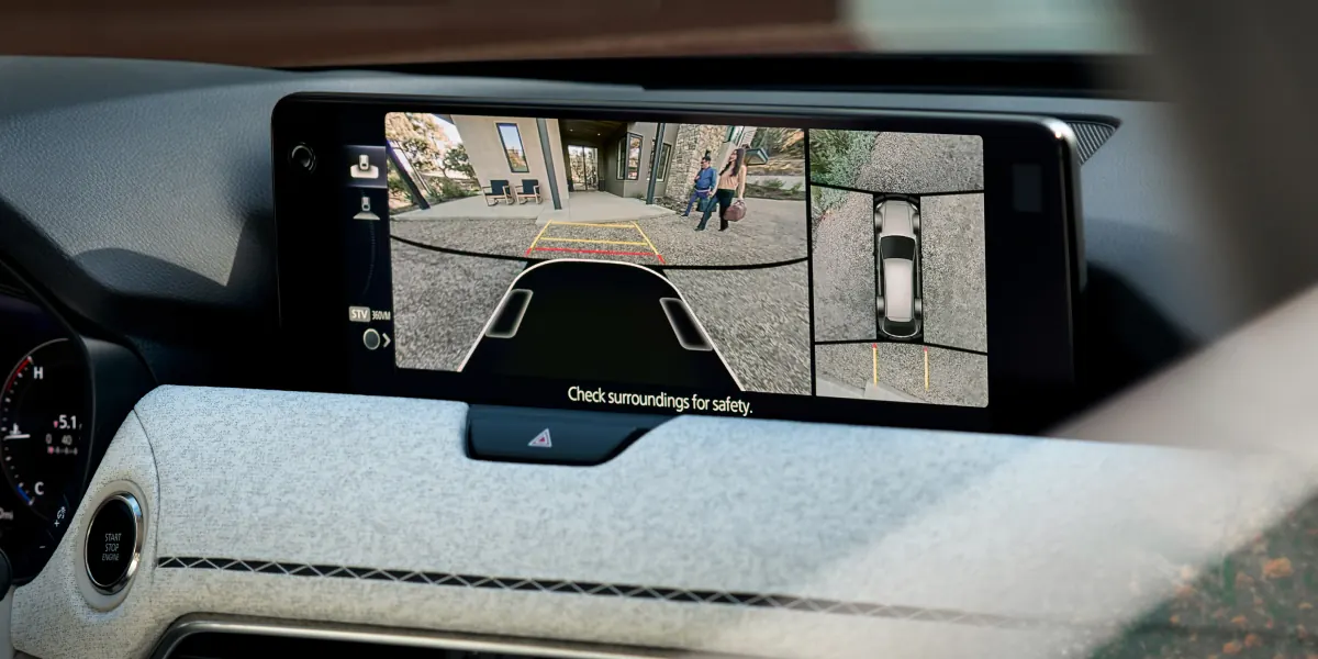 2027 Mazda CX-90 360° View Monitor on the center display | Peruzzi Mazda in Fairless Hills PA