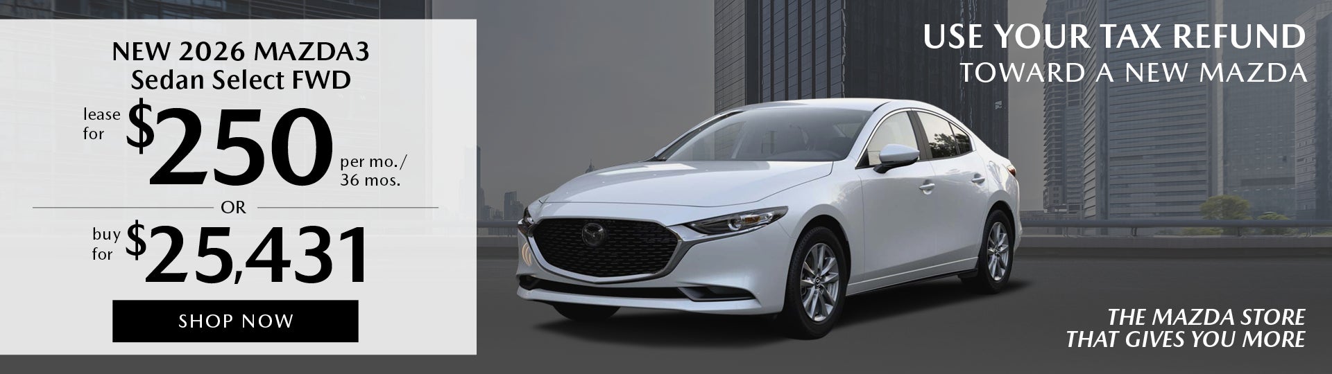 2026 Mazda3 Sedan Select FWD