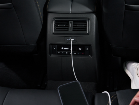 Mazda CX-90 PHEV charging display and in-cabin technology features